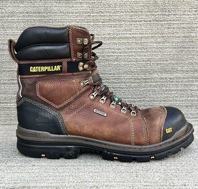 CAT Caterpillar Work Boots HAULER 8  Composite Toe & Plate WP Black Men's 12 W