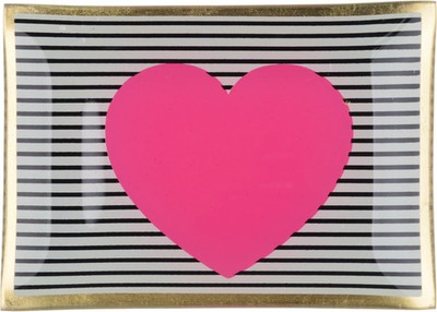 GIFTCOMPANY Love Plates, Glasteller M, Herz, Mehrfarbig Dekorat Farbe mehrfarbig