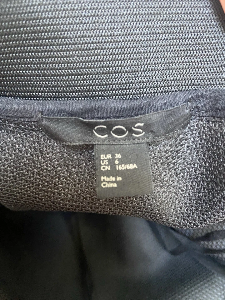 COS Black Structured Short Skirt Uk 8 Euro 36 - Image 3 of 4