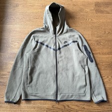 Nike Tech Fleece Full Zip Hoodie CU4489-326 Mens Size XL Olive Green Athleisure