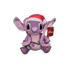 Disney Lilo  Stitch Holiday Lights Angel 9" Christmas Plush Santa Hat NWT