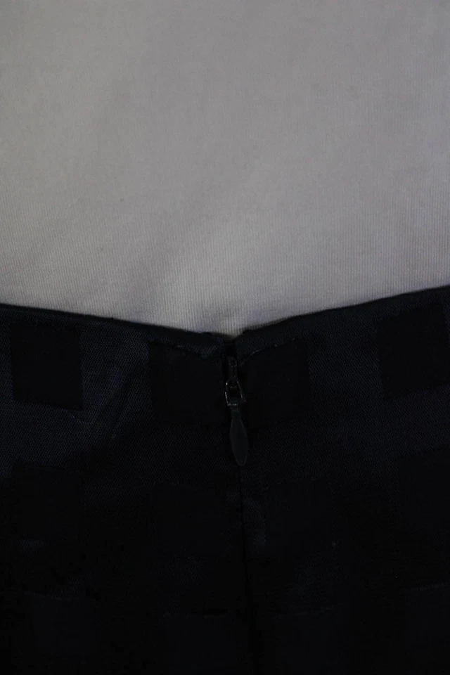 Falda Diane Von Furstenberg para mujer con cremallera trasera hasta la rodilla línea A azul marino talla 4 Foto 4 de 4