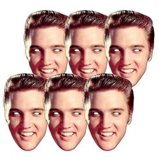 Elvis Presley Cardboard Face Masks - Pack of 6