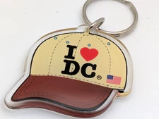I Love DC Souvenir Baseball Cap Keyring