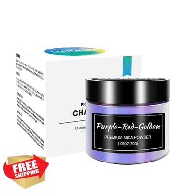 SVECKE Purple Chameleon Mica Powder 1oz, Epoxy Resin, Soap, Candle Pigment