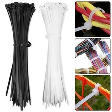 100-200Pcs Cable Ties 4" / 14" Heavy Duty Nylon Wrap Wire Zip Ties UV Resistant