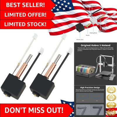 High Precision Kobra 3 V2 Combo Hotend 2PCS with Bi-Metal Heatbreak & Nozzle