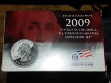 2009 S  District Of Colombia & Us Territories Quarters Silver Proof Set 