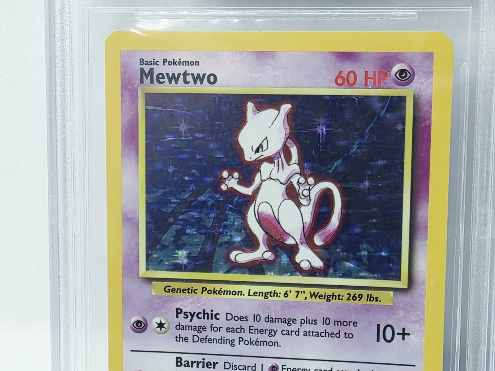 Pokemon Base Unlimited Mewtwo Holo Bgs 9.5 Very Nice!!! view 4