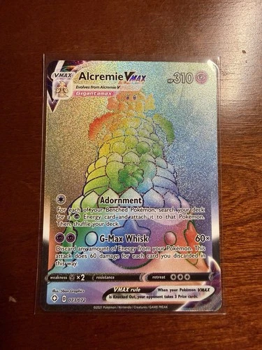 Pokémon Alcremie VMAX 73/72 Rainbow Secret Rare Shining Fates