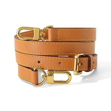 Vachetta Leather Adjustable Crossbody Strap for Width:0.6in-apricot Yellow