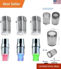 3 Pack 3-Color LED Water Faucet Temperature Sensor - Fancy Gradient Thermal D...