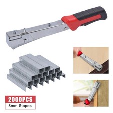 Profi Hammertacker mit 2000 Heftkammern Schlagtacker Handtacker Klammergerät Set