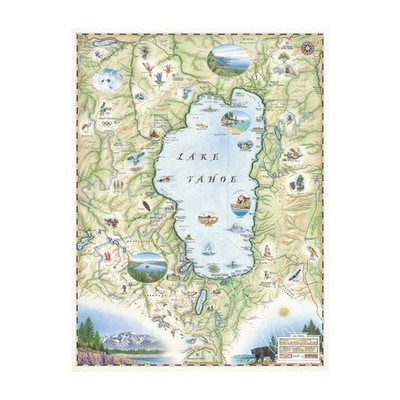 Xplorer Maps MAP LTH Lake Tahoe Hand-Drawn Map
