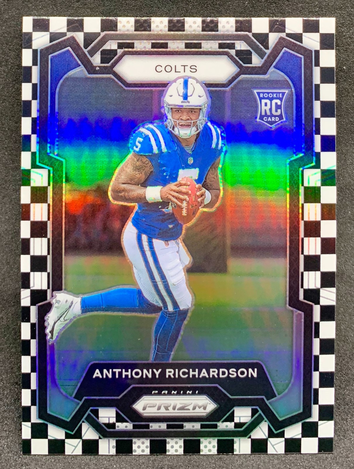 2023 Prizm ANTHONY RICHARDSON Black White Checker Checkerboard Rookie RC SP #343