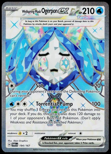 Wellspring Mask Ogerpon ex 194/167 Twilight Masquerade NM Holofoil