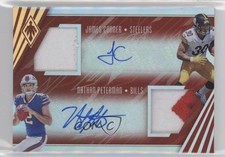 2017 Panini Phoenix 8/30 James Conner Nathan Peterman Dual Patch Auto 0l2