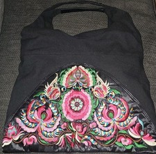 BOHO Mexican/Floral Embroidered Tote Purse