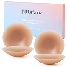 Ultra-thin Nipple Covers for Women - 2 Pairs Sticky Silicone - M fits A-C cups 