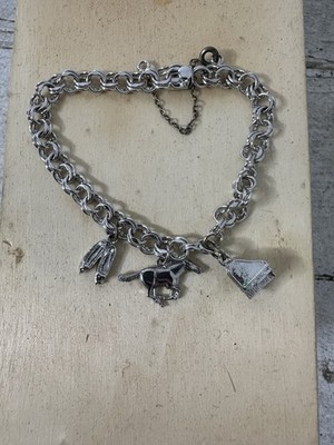 Vintage Sterling Silver Charm Bracelet