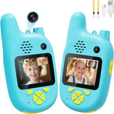 Video Walkie Talkies for Kids with Dual Cameras,2 Pack Rechargeable Kids Walkie