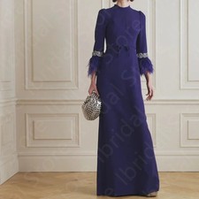 Custom Gorgeous Mother Dresses Royal Blue Mother of the Bride Gowns High Neck