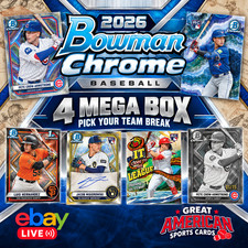 Chicago White Sox 2026 Bowman Chrome Baseball 4 Mega Box Break #491