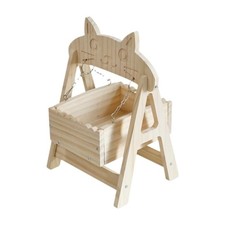 Wooden Chinchilla Hammock Hanging Chinchilla Bed for Gerbil Dwarf Cage Swing