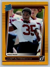 2021 Donruss Press Proof Premium Gold Holo Jaret Patterson RC #298 Washington