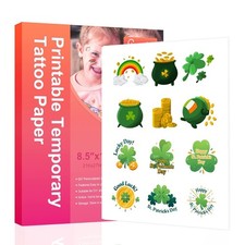 St.patrick sday Printable Temporary Tattoo Paper for INKJET printer,8.5"X1