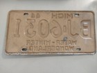 Vintage Michigan 1966 Water Winter Wonderland License Plate BJ6031 — photo 2
