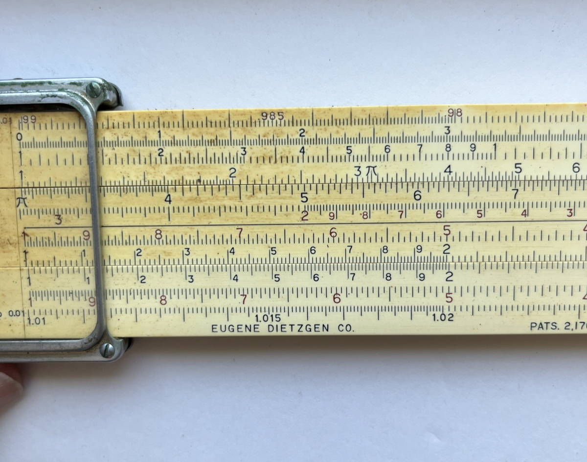 Eugene Dietzgen Maniphase Multiplex 1732 Decimal Trig Type Slide