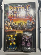 Hasbro 1987 Battle Beasts Series 1-#18 Rubberneck Giraffe & #17 Hardtop Tortoise