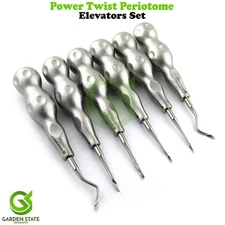 6 Power Twist Periotome Elevator Root Luxating Mesial Distal Dental Extraction