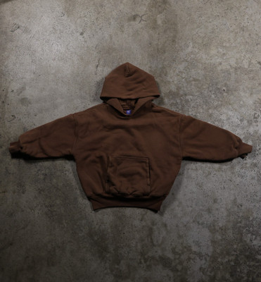 YZY Gap Hoodie Youth Small Brown Pullover Sweatshirt Cropped Boxy Fit