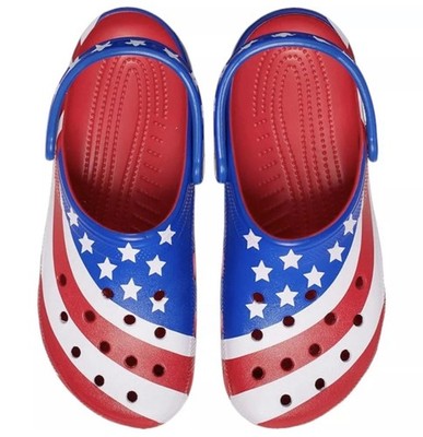 Crocs American Flag Clogs Mens 10 Womens 12 Red White Blue Team USA‎ Patriotic NEW Crocs Classic American Flag Clogs Men main image 2