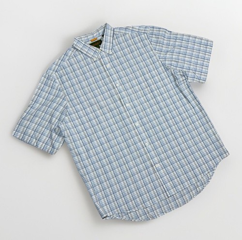 Hombre TIMBERLAND Manga Corta Algodón Azul Cuadros Camisa Informal XL - Imagen 1 de 12