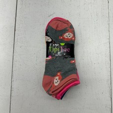Tipi Toe Multicolored Monkey Graphic 6pc Basic Crew Socks Women's Size 9-11 NEW