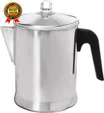 Today Aluminum Stove Top Percolator Maker Durable Brew Coffee on Stovetop