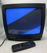 PHILLIPS MAGNAVOX Retro Gaming PR1309B102 CRT TV With Working Remote 13" Tested