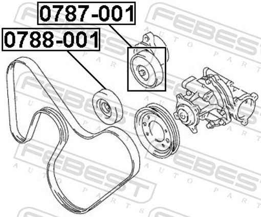 Fits FEBEST 0788-001 PULLEY IDLER