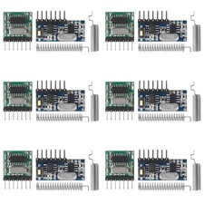 6pcs 433mhz Wireless RF Transmitter and Receiver Wireless 4 Channel Output Li...