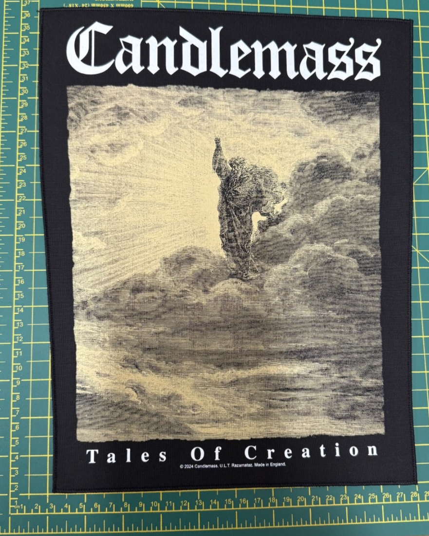 Candlemass Tales Of Creation Large Size  Printed Back Patch Officially Licensed