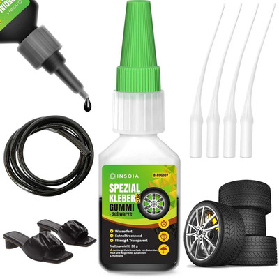 Black rubber adhesive, extra strong, 30g repair glue for rubber car hoses