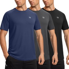 Men's Workout Quick Dry T-Shirts Short Sleeve Lightweight Cooling Gym Shirts ...