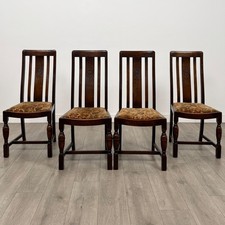 Antique 20th Century Good Quality Set Of 4 Oak Dining Chairs ( REF AF-5184 )
