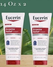 2 EUCERIN ECZEMA RELIEF CREAMS WITH COLLOIDAL OATMEAL, 14 oz