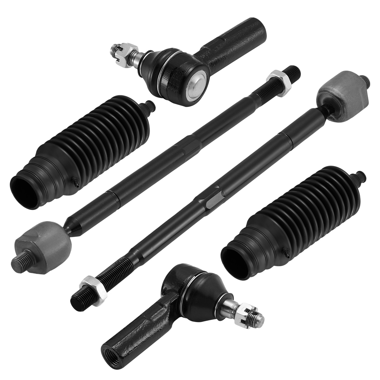 6pcs Front Inner Outer Tie Rod Ends Fits 95-04 Toyota Avalon and Lexus ES300
