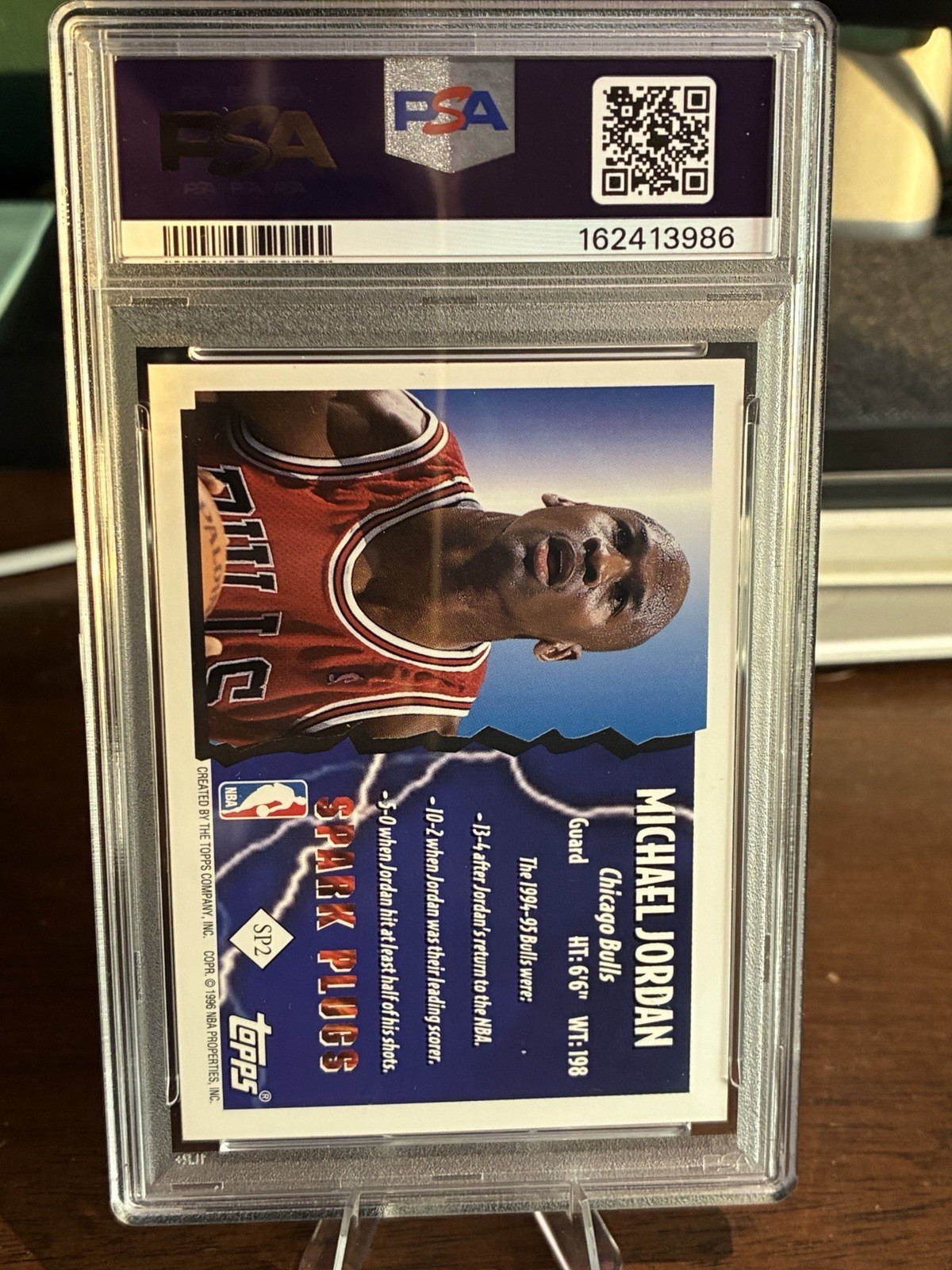 1995-96 Topps - Spark Plugs Michael Jordan #SP2 view 2
