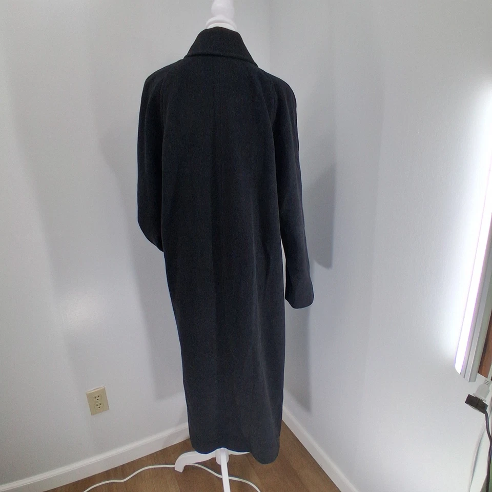 KRISTEN BLAKE Black Wool Cashmere Womens 10 Overcoat Old Money Quite Luxury - Image 2 of 4
